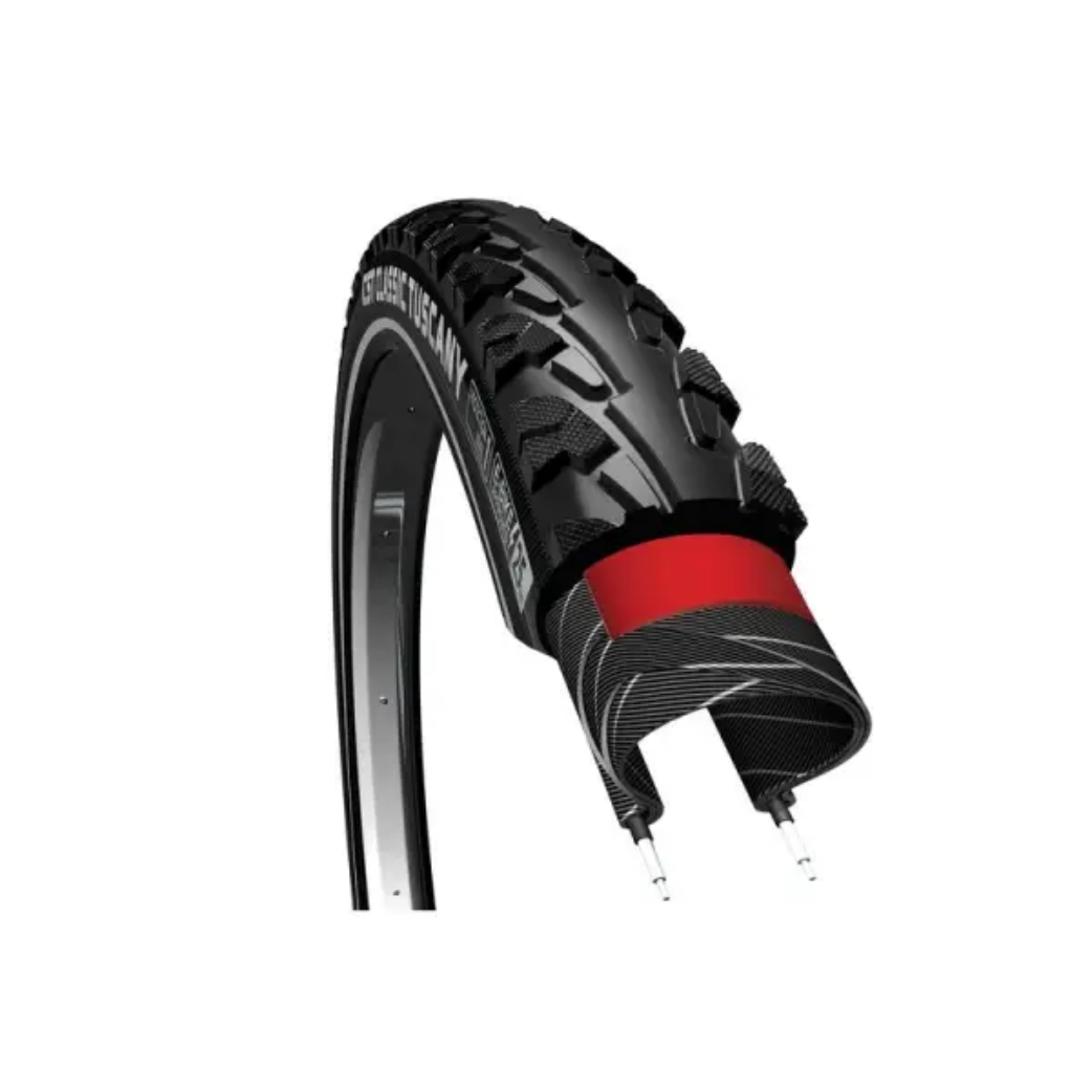Toscana clássica CST (1mm Anti-Leak) preto com reflexão. 28x1.50, ETRO 40-622