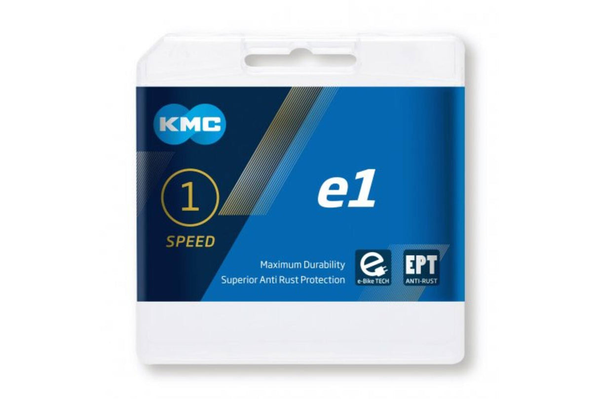 KMC bicycle chain E1 EPT 110 links, 1 2 x 3 32, silver, 306g