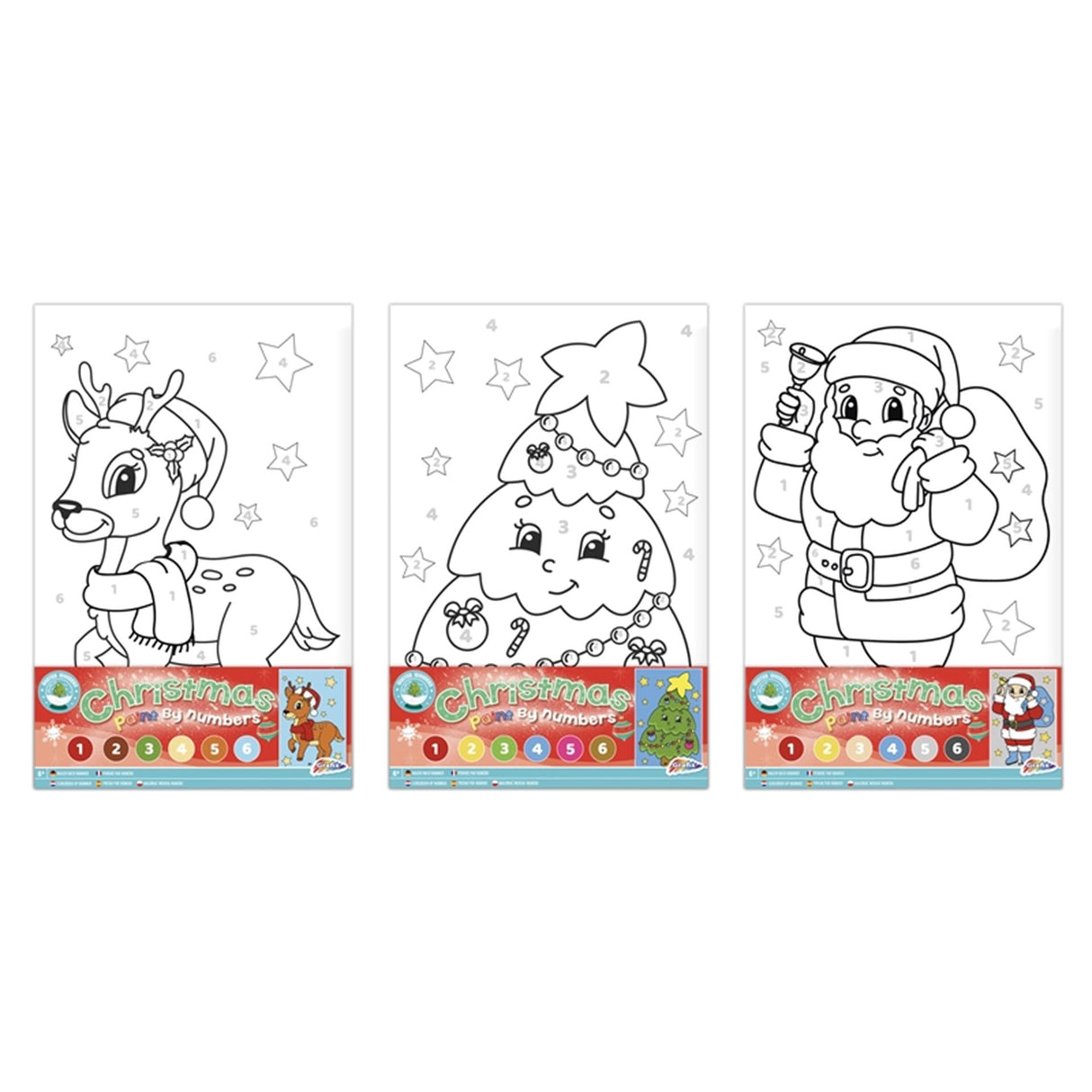 XMAS Canvas Paint by Number - Santa Claus