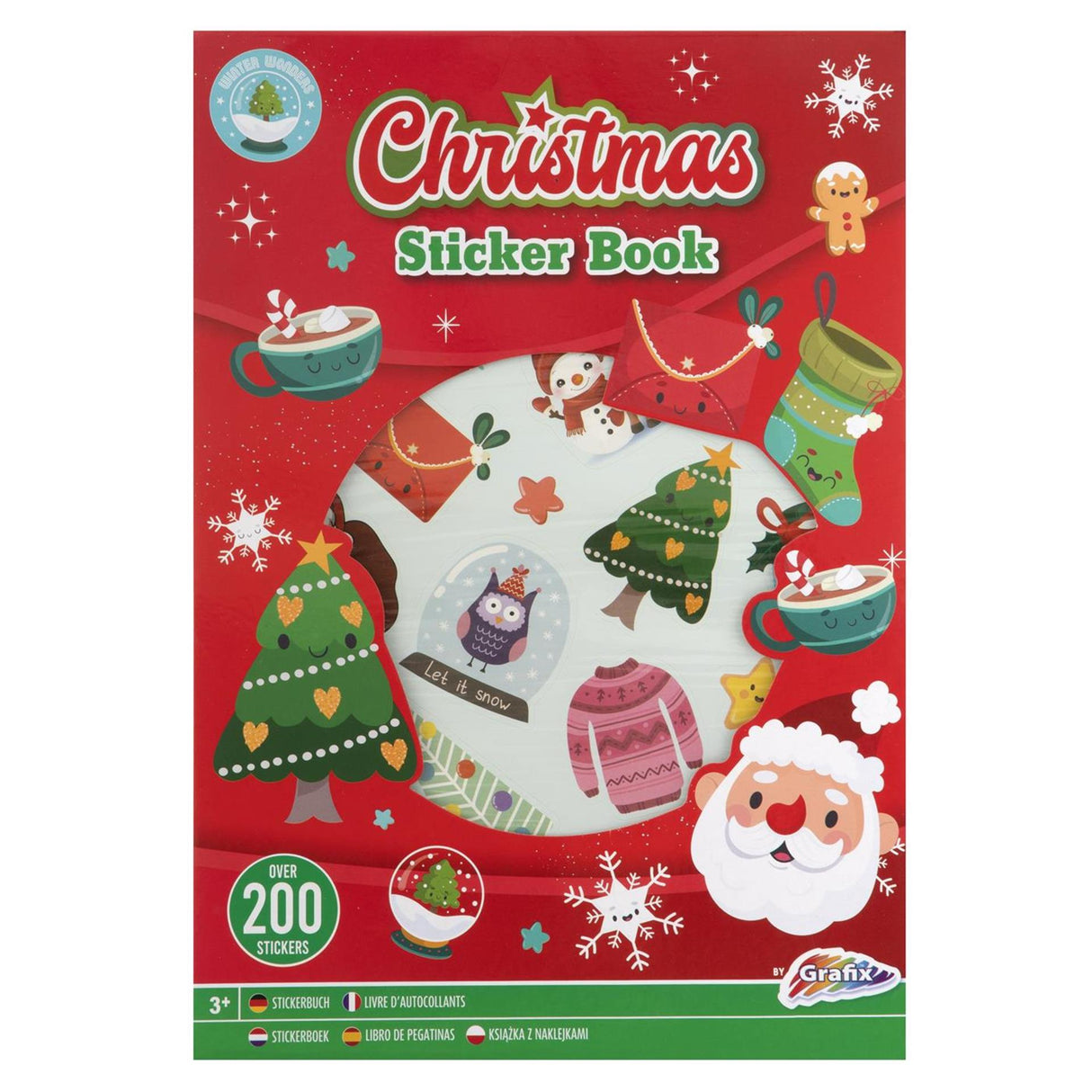 Grupo Creative Craft Xmas adesivo A4, 8 folhas