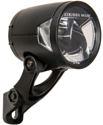 Forlygte H -Black MR8 DYNAMO - ON FUNKTION - Med Holder - 180 Lumen