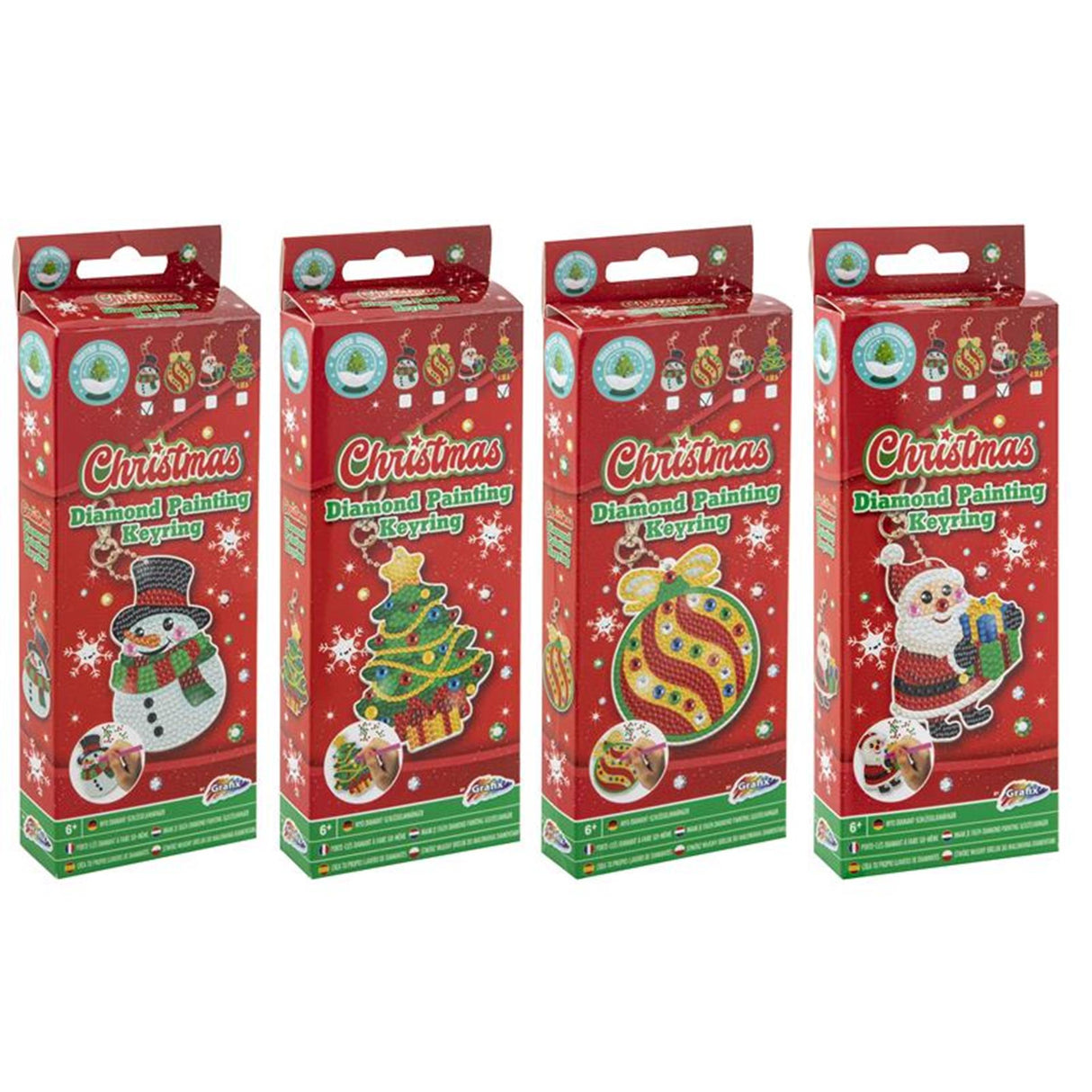 Grafix make your own diamond painting keychain Christmas