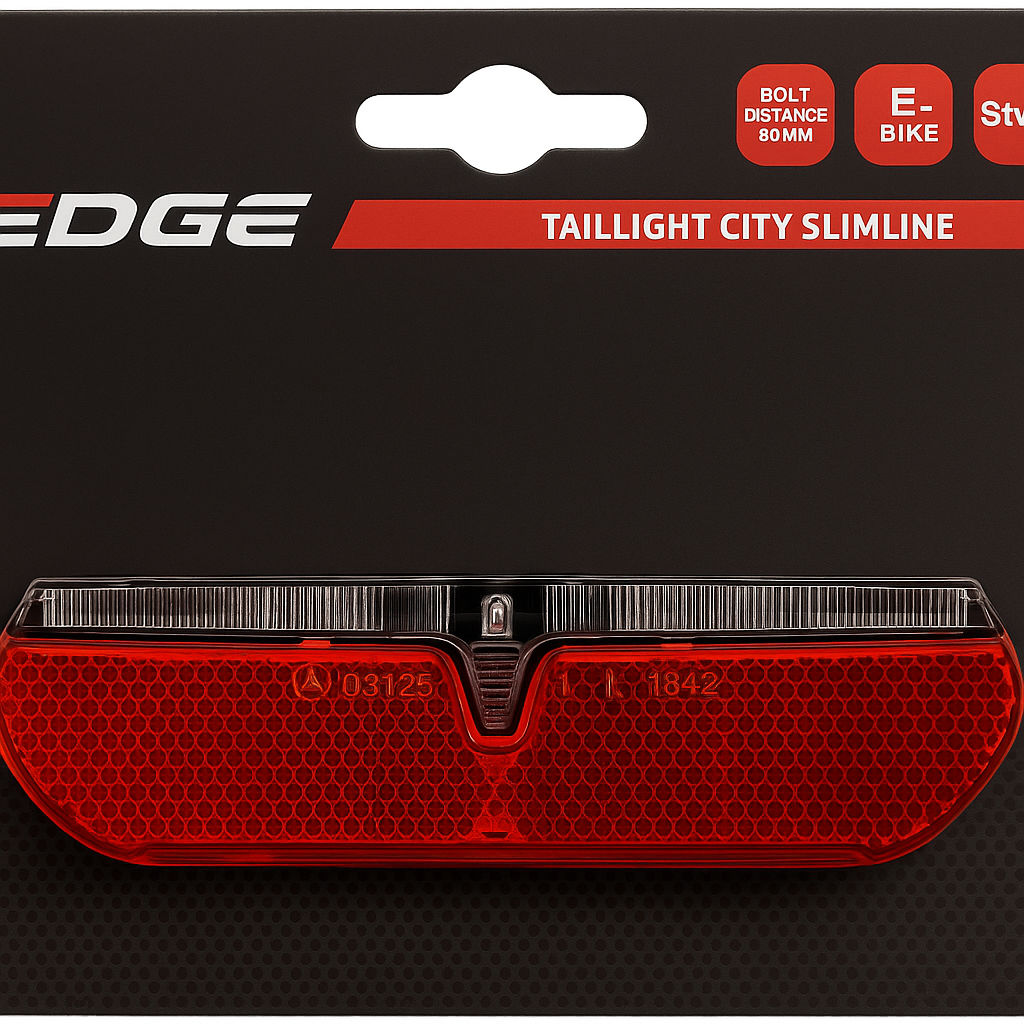 Edge Carrier Light City Slimline 50 80mm e-bike 6-48voltt