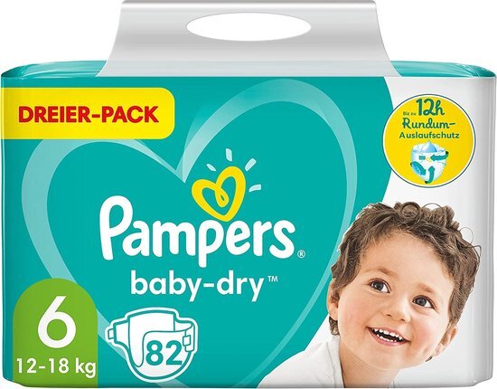Pampers otroško suho velikost 6 mega paket 82 plenic