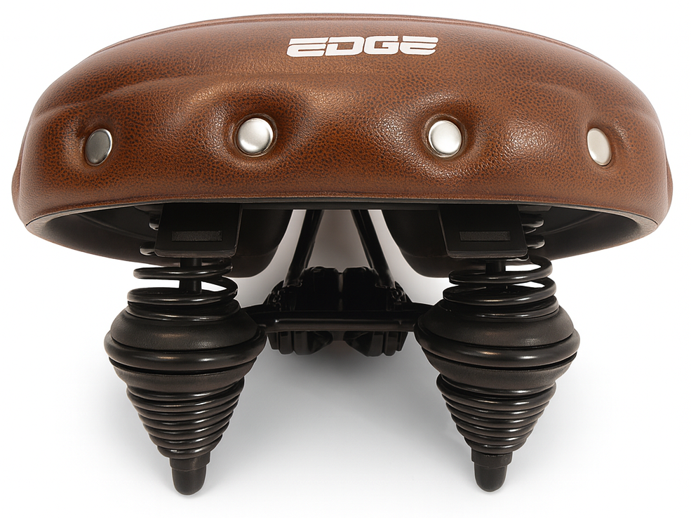 Edge Bicycle Saddle Urban XL Wave Brown