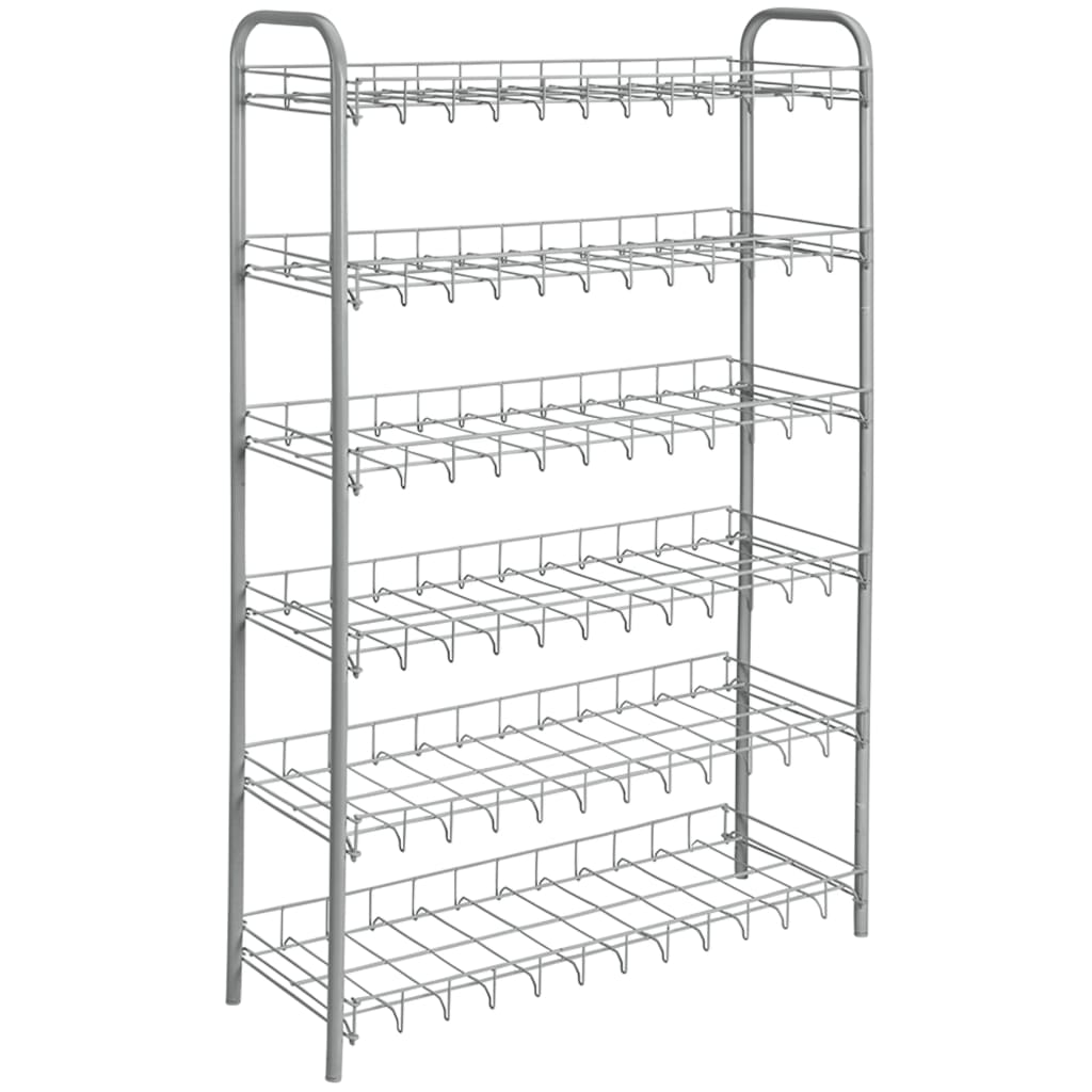 Rack de chaussures Metaltex 6 couches 6 Silver Grey