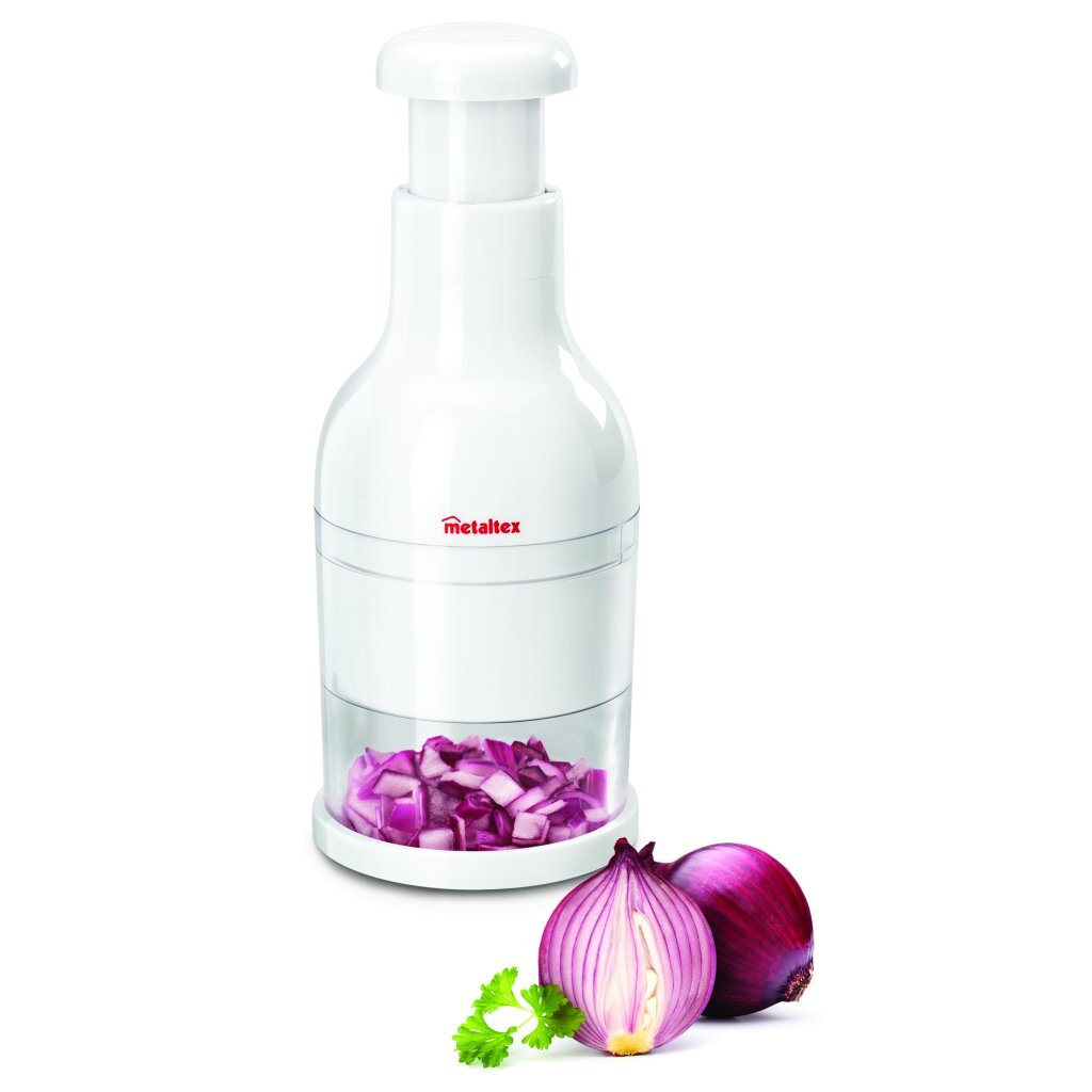 Metaltex Kitchen Helpers Twist Onion on onion cutter white