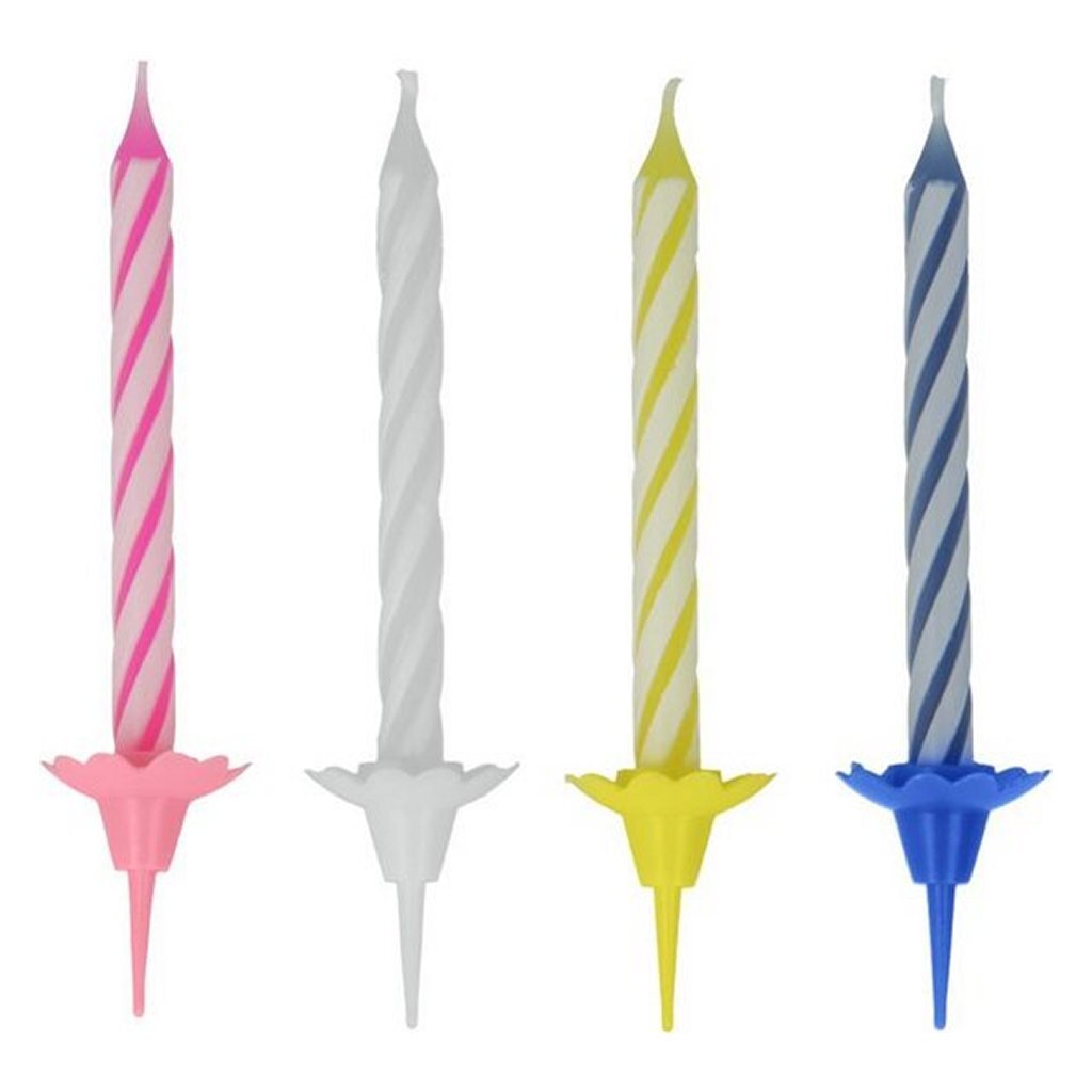 Metaltex cake candles 24 pieces and 12 holders | 6 pieces