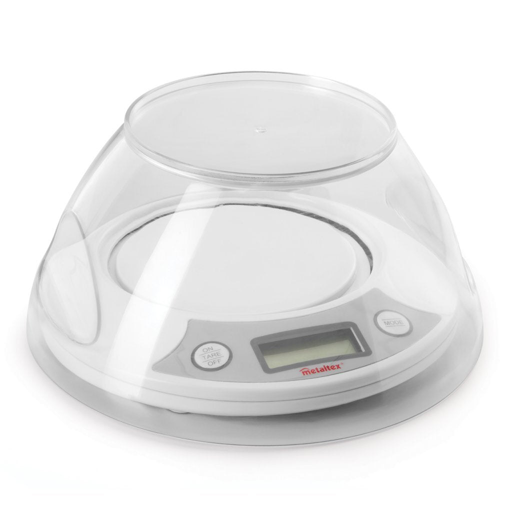 Metaltex Kitchen Helpers Pesa Digital Kitchen Scale + Bowl 2.5L White