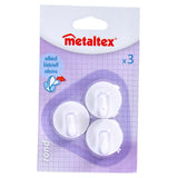 Haczyki samoprzylepne Metaltex 3 sztuki białe