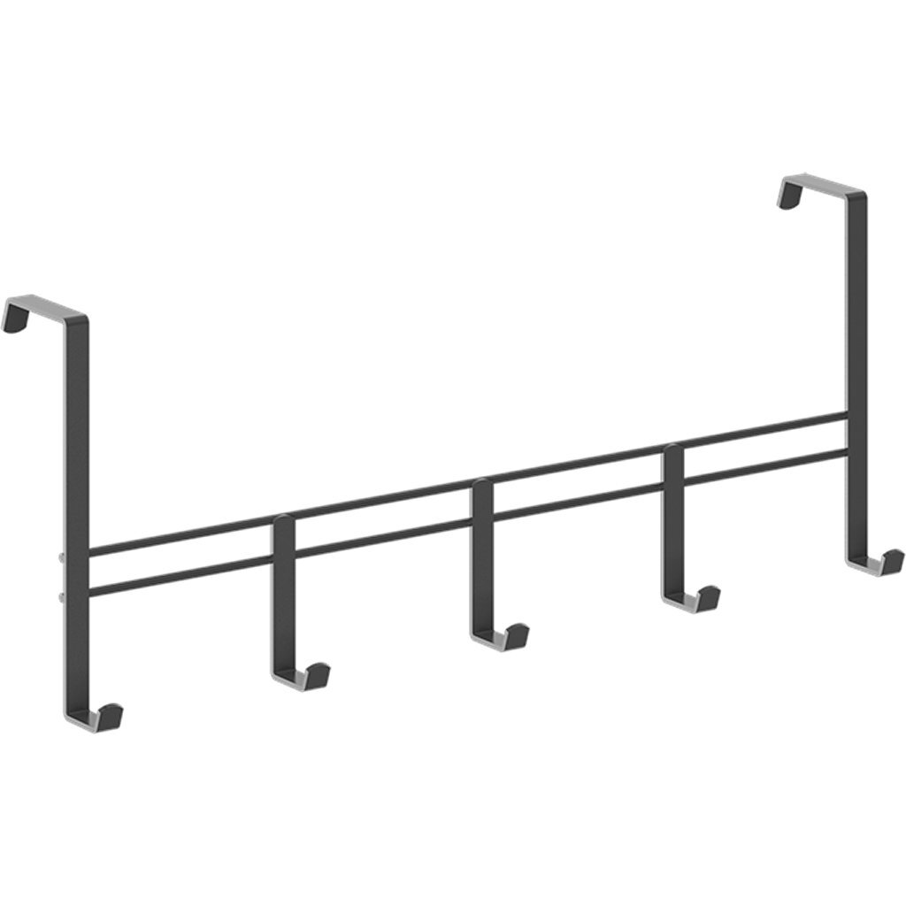 MetalTex Doorkapstok 38x15x4.5 cm nero