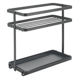 Rack Herb Metaltex 2 étages 23x11x22 cm en métal noir