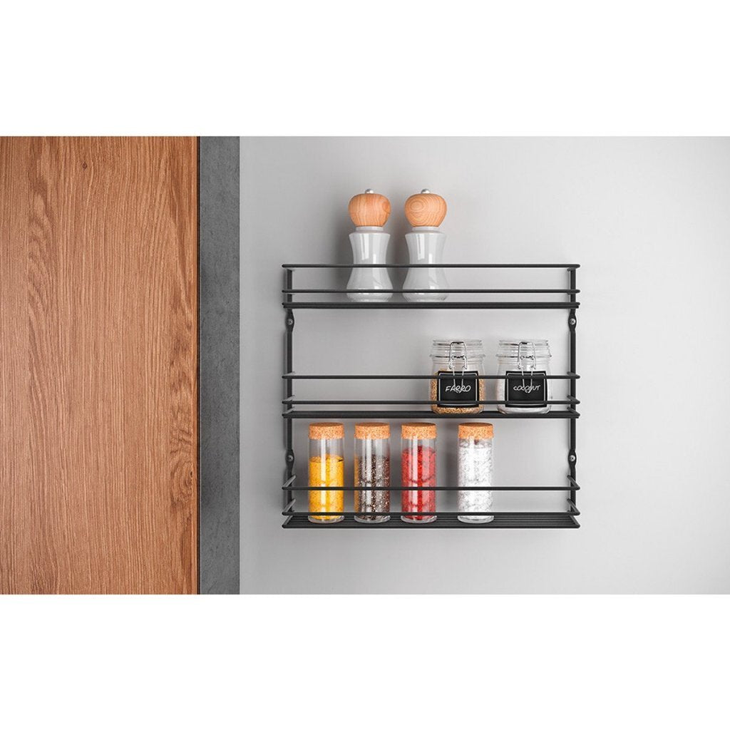 Metaltex Pepito Herb Rack 3 etasjer 36x32x8 cm svart