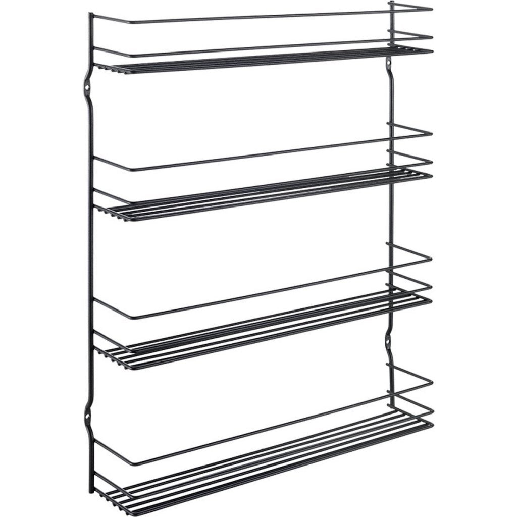 Metaltex Metaltex Pepito 4 Wall Spice Rack 4 etasjer 36x8x45 cm svart