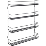 Metaltex Metaltex Pepito 4 Wall Spice Rack 4 etasjer 36x8x45 cm svart