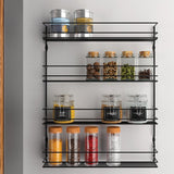 Metaltex Metaltex Pepito 4 Wall Spice Rack 4 etasjer 36x8x45 cm svart