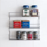 Metaltex space saver smart kitchen pepito spice rack 3 levels 36x32x8 cm silver
