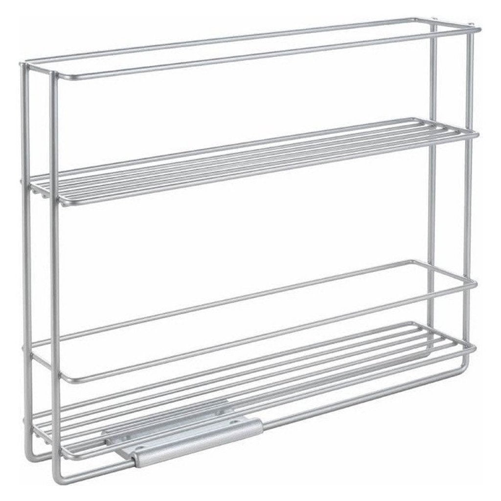 Metaltex Space Space Smart Smart Kichen verlängertem Gewierz Rack 6x2x22 cm sëlwer