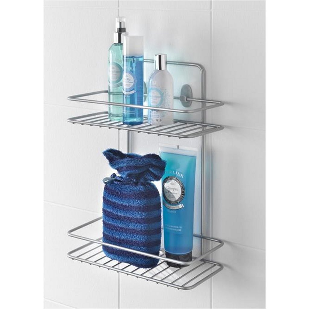 Tomado-metaltex tomado metaltex reflex bathroom rack 2 levels silver gray
