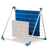 Metaltex cervino plus drying rack for bath rim 10 m drying line silver black