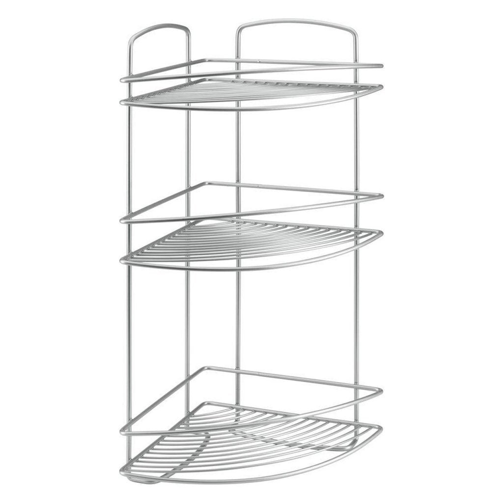 Metallex Ondo Buedzëmmer den Eck 3 Store 22x2x53 cm Sëlwer