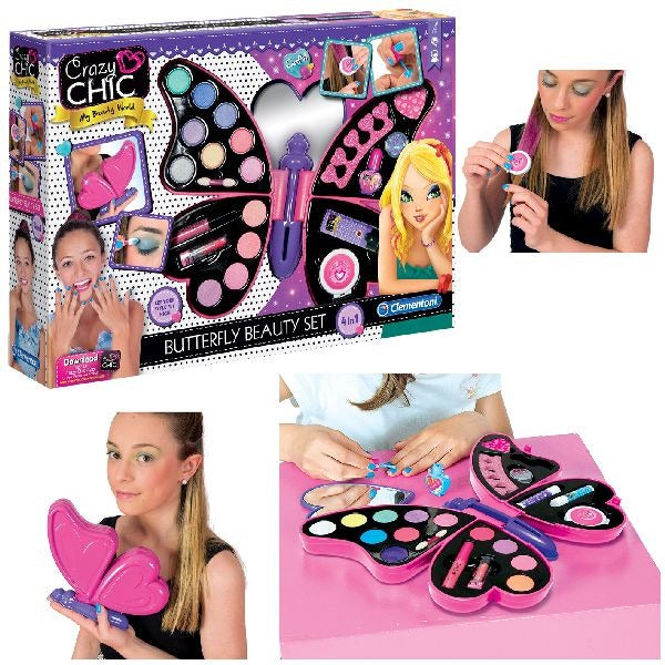 Clementoni Crazy Chic Butterfly BeautySet makeup suitcase