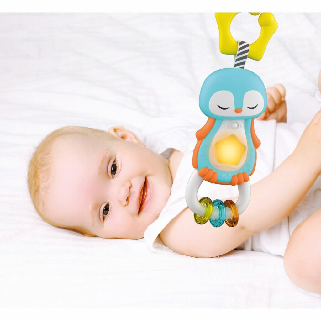 Clementoni Baby Penguin Rattle + Light and Sound
