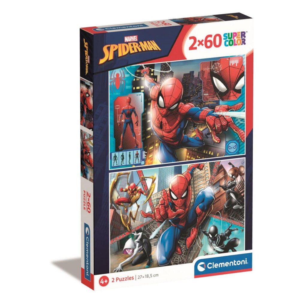 Clementoni Supercolor Puzzle Spiderman 2x60 stykker
