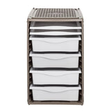 Bama RI, System za shranjevanje Ortino 34x41x53 cm taupe bela