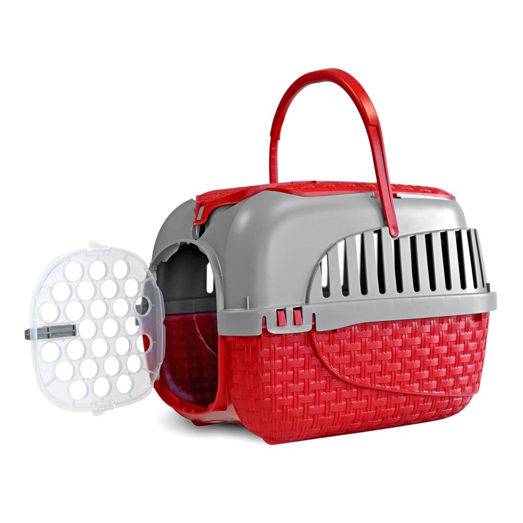 Bama Pet Transportbox 52x33x34 cm červené stříbro