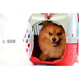 Bama Pet Transportbox 52x33x34 cm červené stříbro