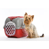 Bama Pet Transportbox 59x38x37 cm červené stříbro