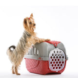 Bama Pet Transportbox 59x38x37 cm červené stříbro