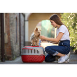 Bama Pet Transportbox 59x38x37 cm červené stříbro
