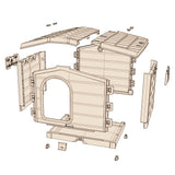 Bama Pet Cuccia Dog Cage 89x75x62 cm Beige Taupe