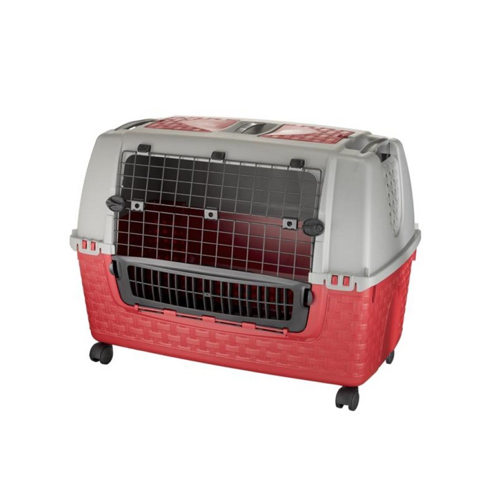 Bama Pet Transportbox with wheels 88x52x60 cm red gray
