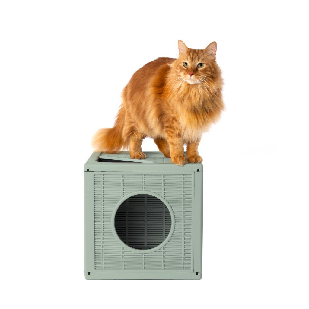Bama pet qublo cat cube 35x35x35 cm sage green