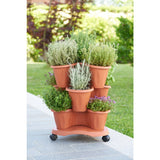 Bama Trifoglio Planter s kolami 40x51 cm terakota