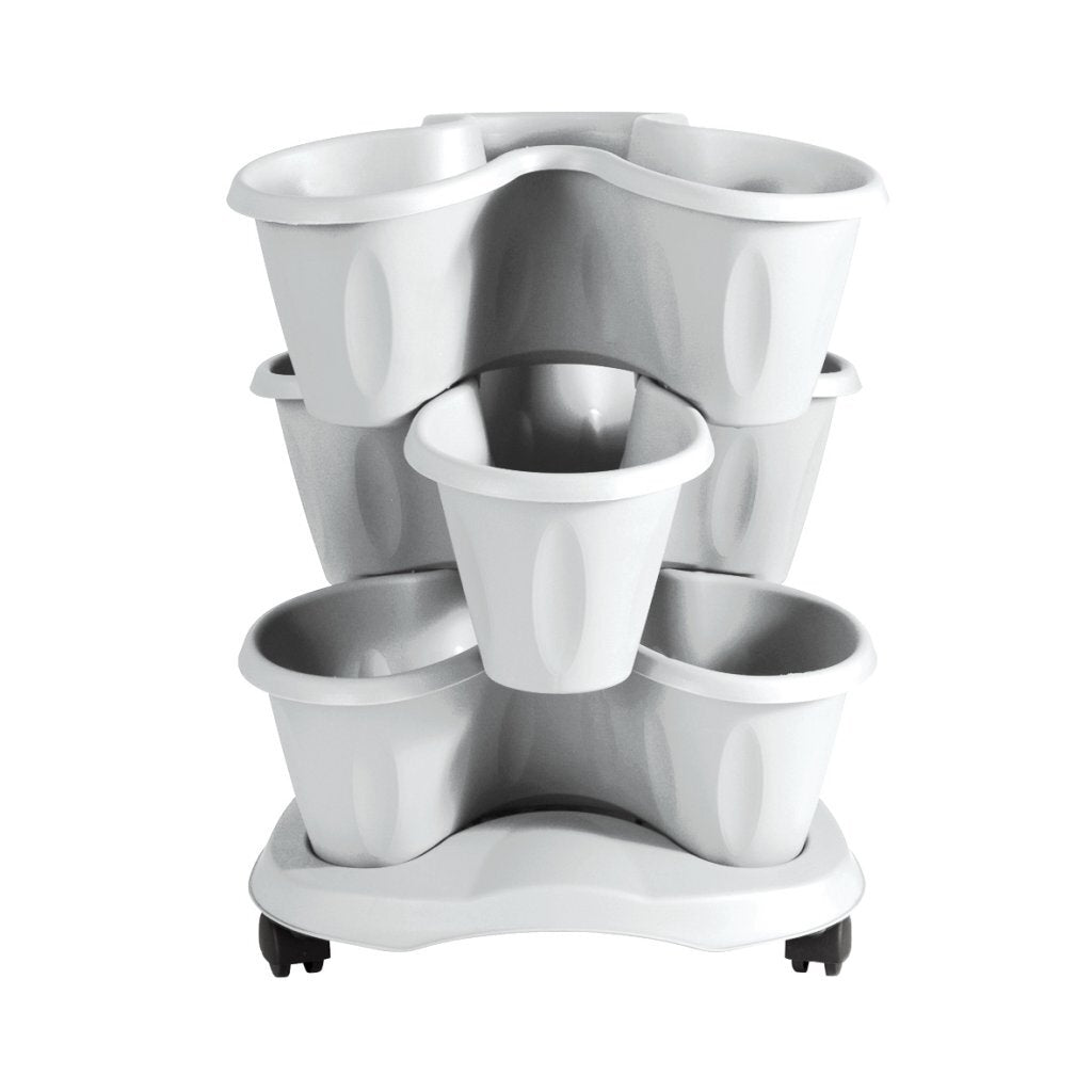 Bama Trifogio Planter mat Rieder 40x51 cm wäiss