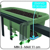 Bama Fioriadera Bloem-Balkonbak 60x20x18,5 cm Sagegroen