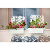 Bama Fioriera Bloem-Balkonbakken Privacy 60x22x64 cm 2 pieces white