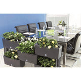 BAMA BRICK COUBERable Planters 75L 59x23x27 Cm 5 Anthracytowe elementy
