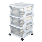 Bama Insieme drawer system with wheels 3 drawers 36x40x62 cm white transparent