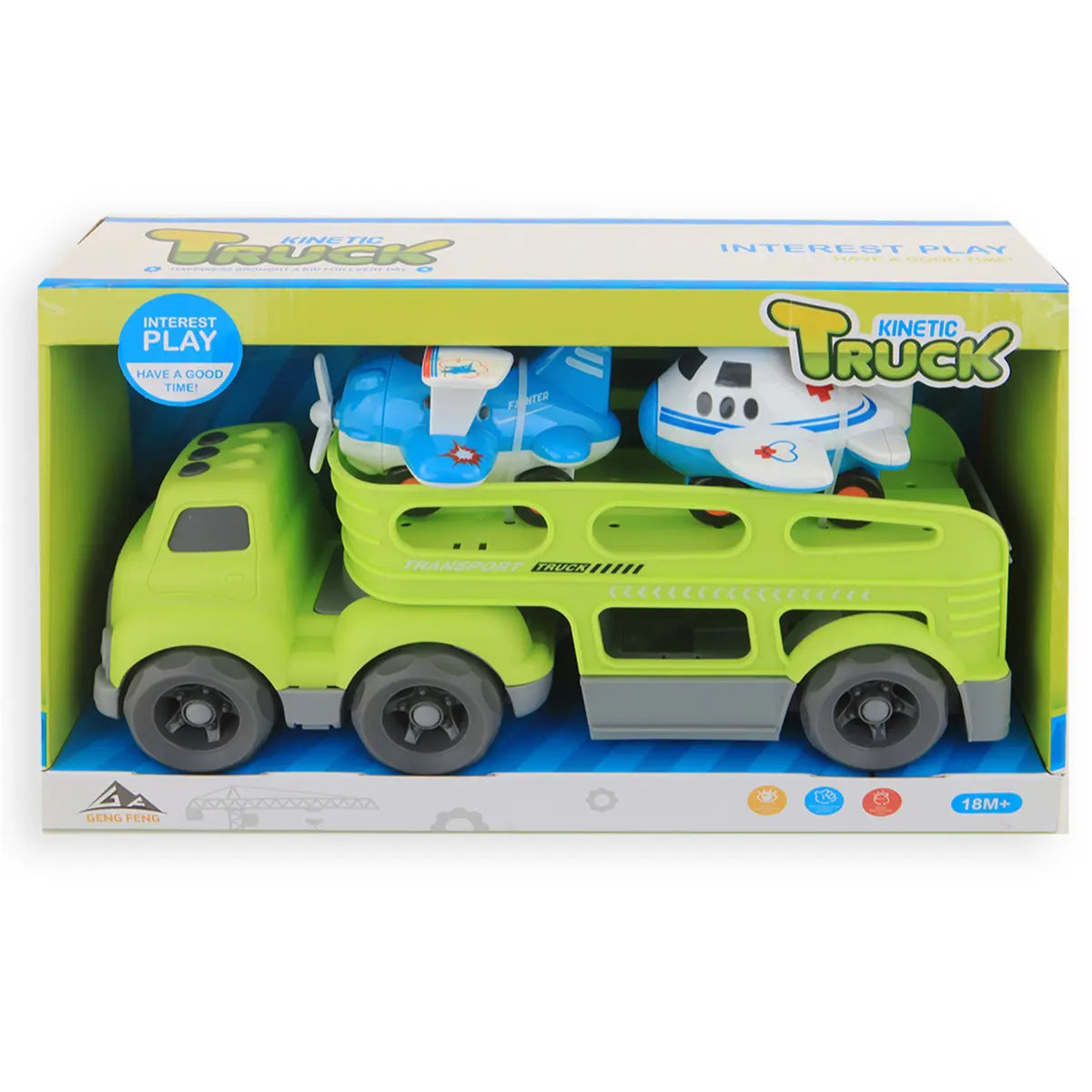 Jonotoys kinetinis sunkvežimis su 2 lėktuvais