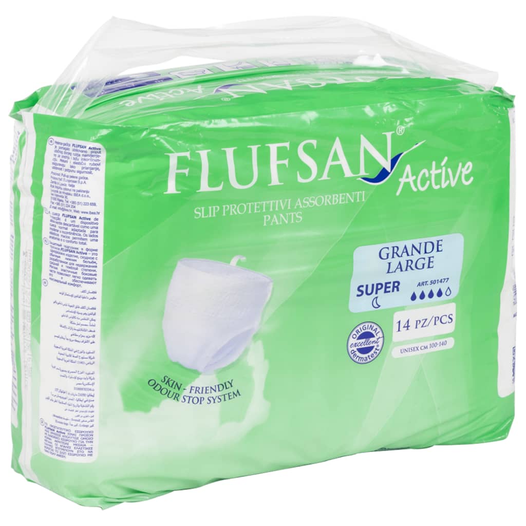Vidaxl flufsan inkontinence kalhoty pro dospělé 14 kusů velikosti l