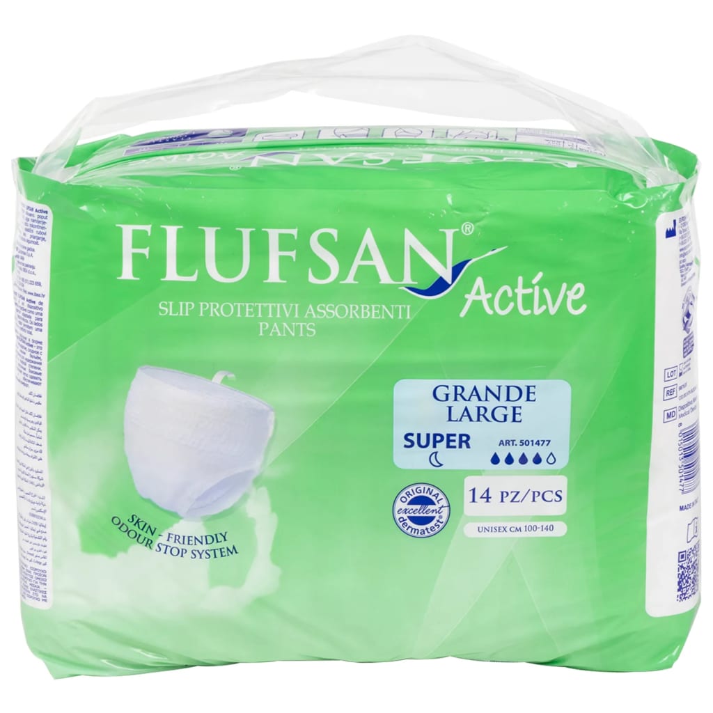 Vidaxl flufsan inkontinence kalhoty pro dospělé 14 kusů velikosti l