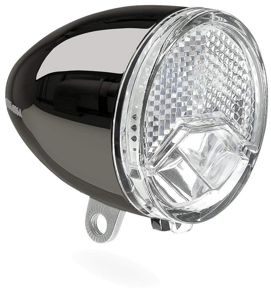 Headlight 606 E-bike 6-48 Volt Dark Chrome 15 Lux