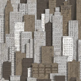 Noordwand Wallpaper Urban Friends Coffee City Apartments White and Gold