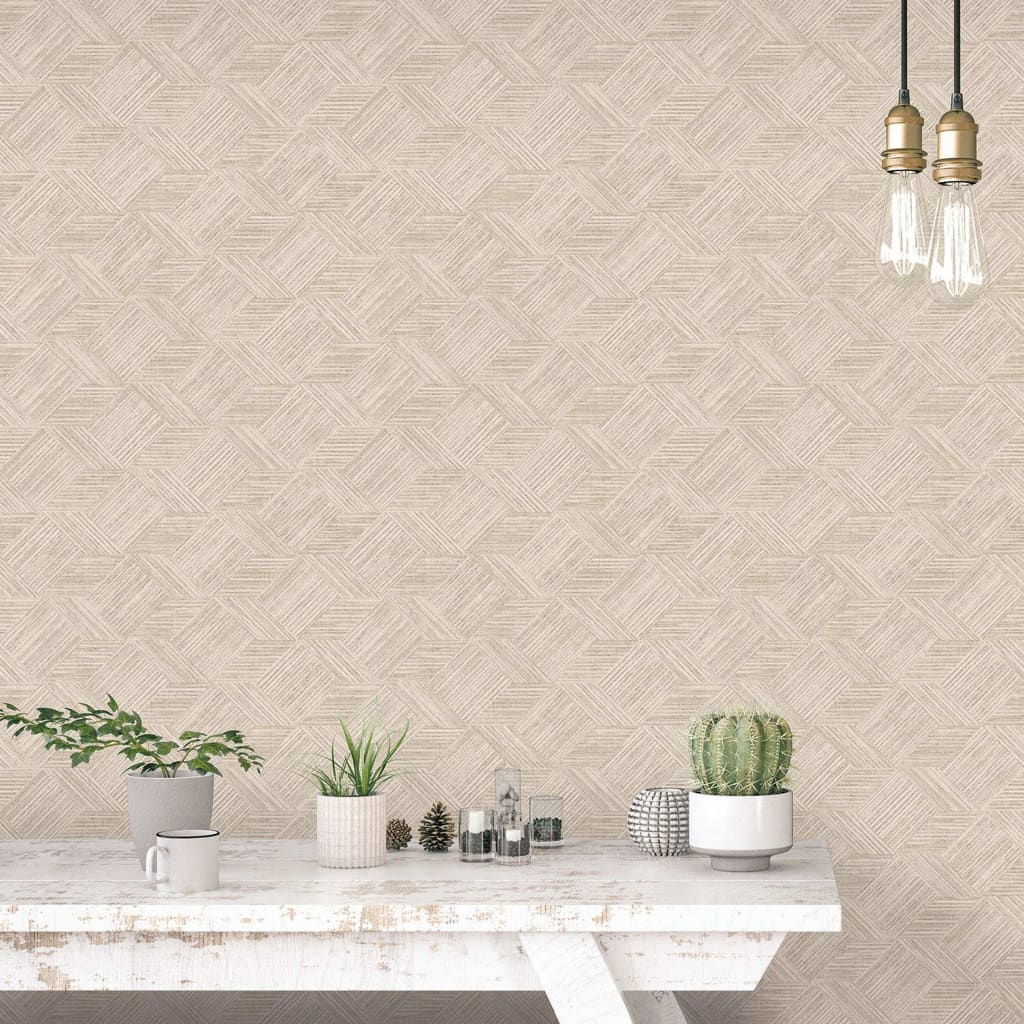 Noordwand immergreen wallpaper Wicker Natural Beige