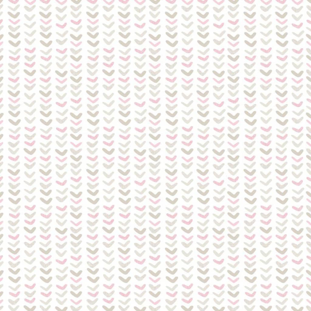 Mur North North Wall Wallpaper Baby Small Harts blanc et rose